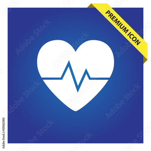 Heart with cardiogram sign ...