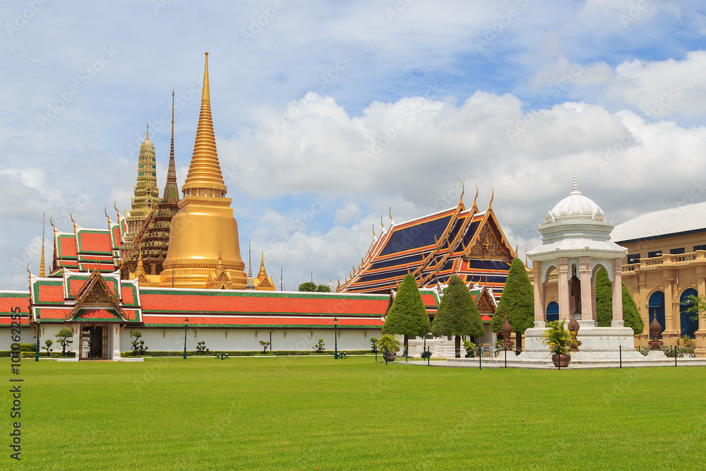 Temple Of The Emerald Buddha Or Wat Phra Kaew In Bangkok, Thailand