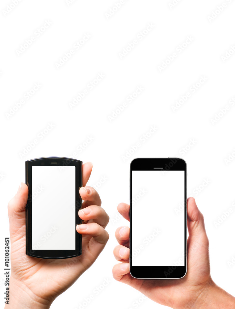 modern smartphones in hands modern smartphones in hands