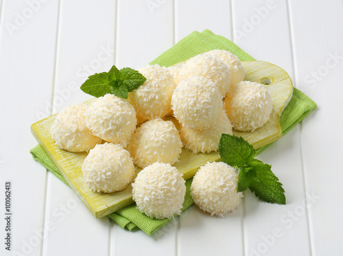 White Chocolate and Coconut Truffles