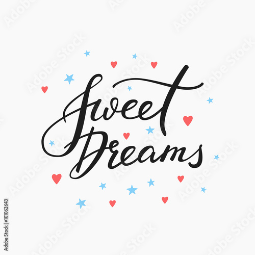 Sweet dreams lettering typography