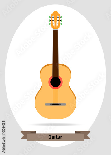 Musical instrument classical acoustic guitar