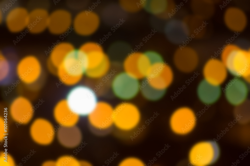 Blurred unfocuses abstract background city lights at night