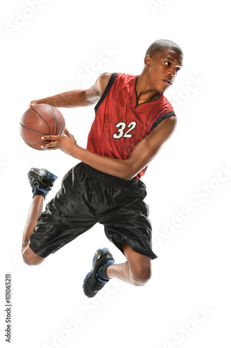 Fotobehang African American Basketball Player
