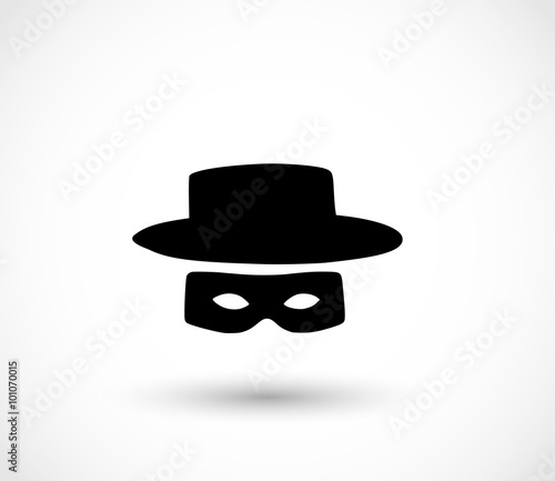 Zorro mask icon vector photo
