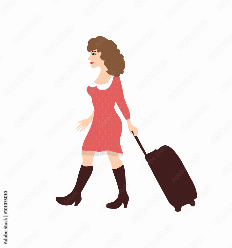 Woman with luggage