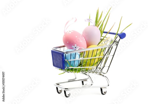 Easter shopping cart
