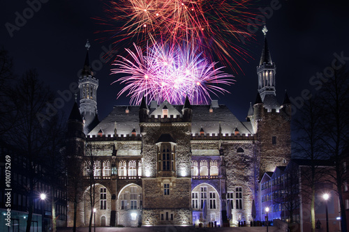 Photography Aachen Feuerwerk Silvester Rathaus