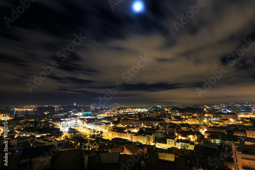 Night view over Lisbon, Portugal