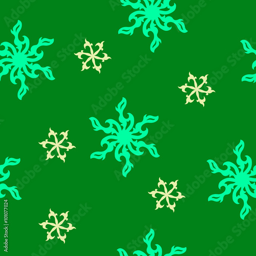 Wallpaper Mural Abstract seamless light green pattern on a green background Torontodigital.ca