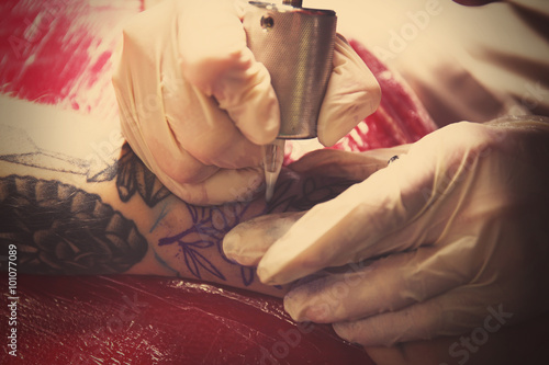 Professional tattoo artist ...
