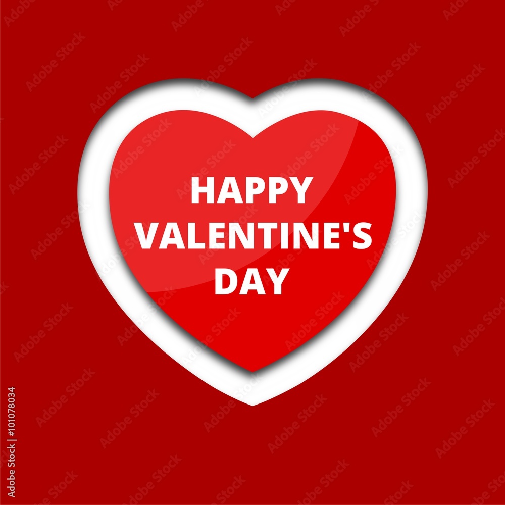 Happy Valentine's day red heart Happy Valentine's day red heart