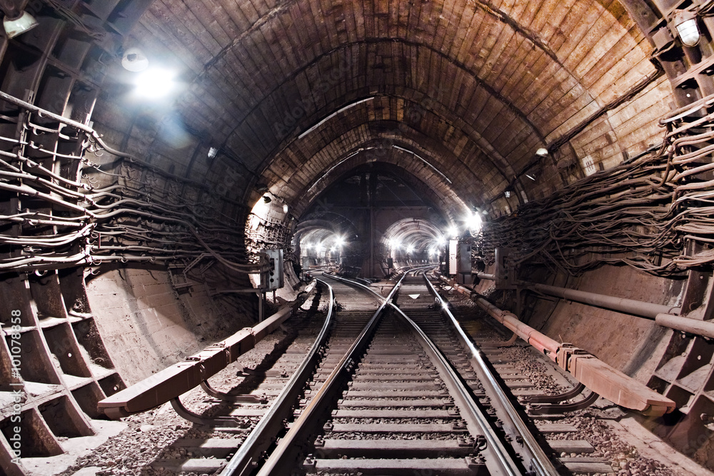 Subway tunnel. Kiev, Ukraine. Kyiv, Ukraine