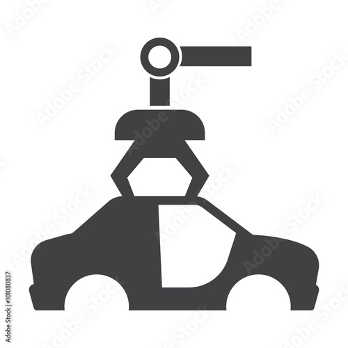 car plant black simple icon on white background for web