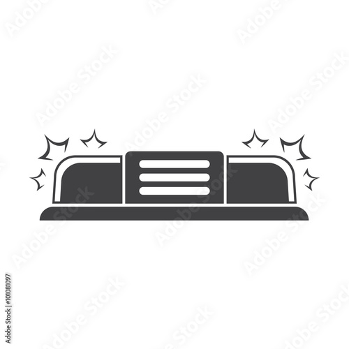 siren black simple icon on white background for web