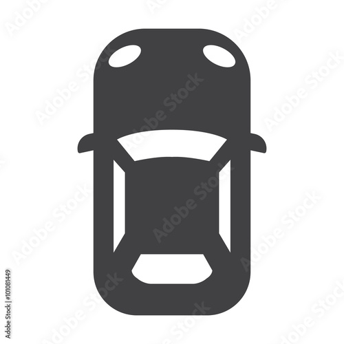 car black simple icon on white background for web