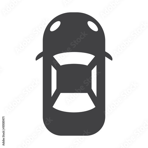 car black simple icon on white background for web