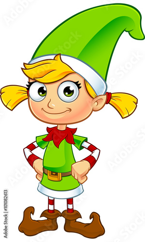 Girl Elf In Green Character