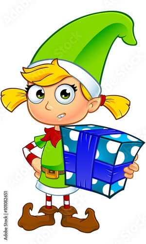 Girl Elf In Green Character