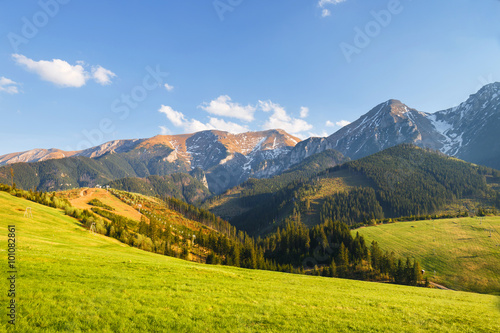 View of the Belianske Tatra Mountains, Slovakia