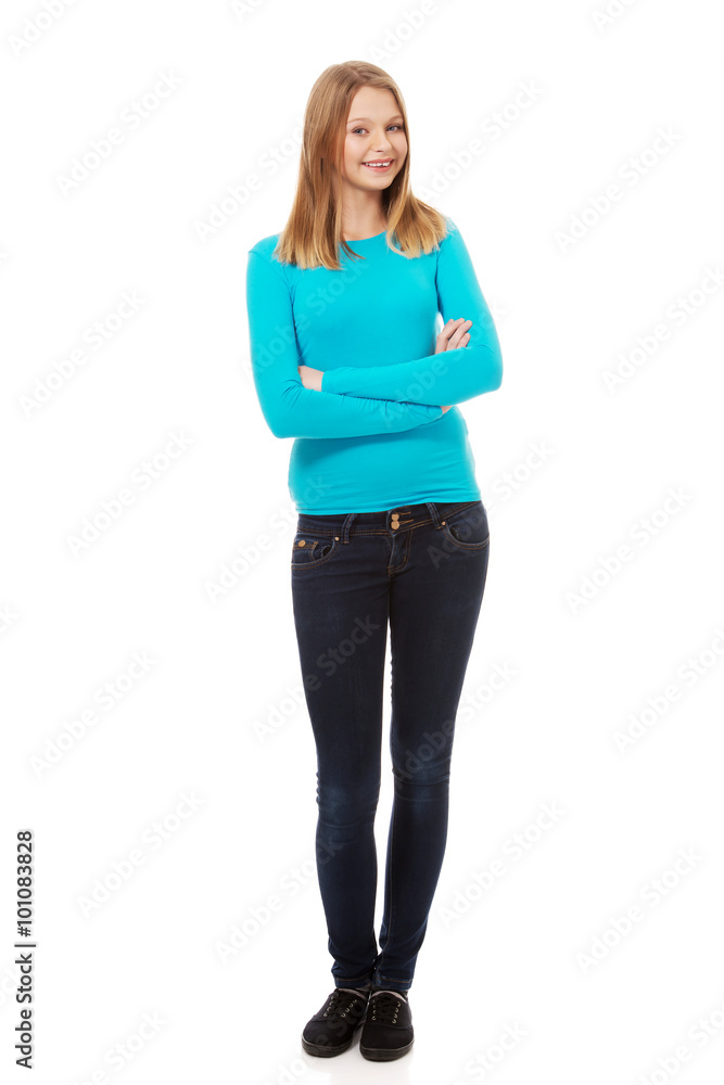 Young woman with toothy smile Young woman with toothy smile