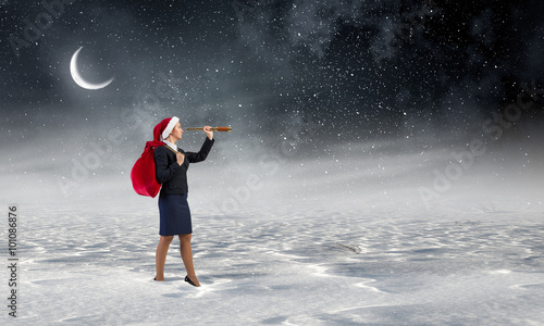 Santa woman in search © Sergey Nivens