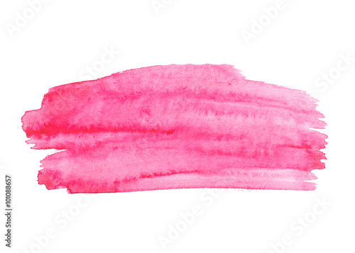 Watercolor. Abstract painted stroke on watercolor paper.