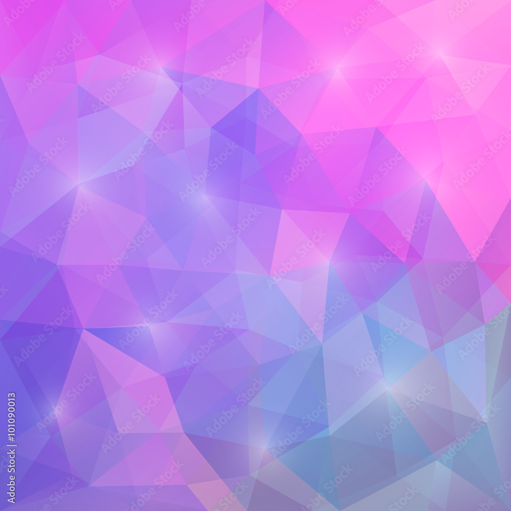 Abstract triangular mosaic purple pink background