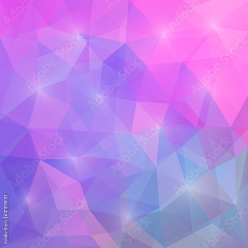 Abstract triangular mosaic purple pink background