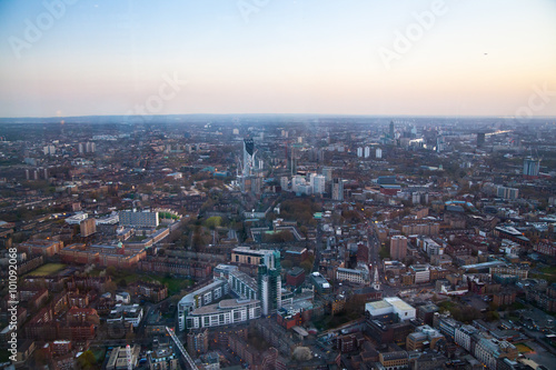 LONDON, UK - JANUARY 27, 2015: City of London at sunset and first nights lights