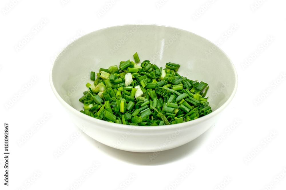 spring onion isolated on white background spring onion isolated on white background