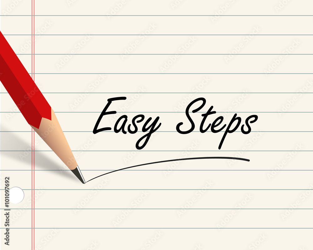 Pencil paper - easy steps Pencil paper - easy steps