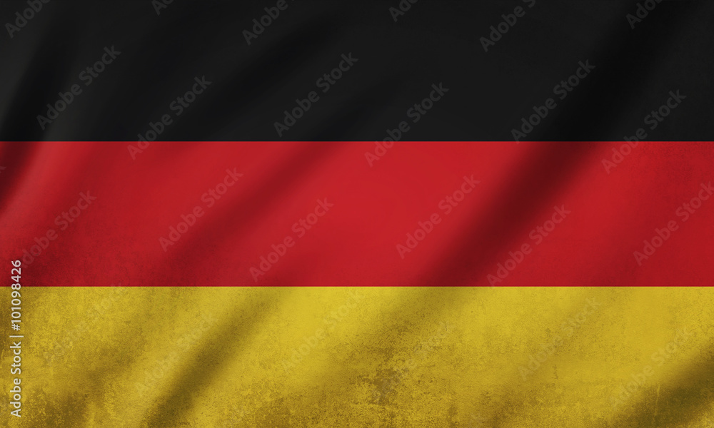 Naklejka premium Flag of Germany, old texture vintage background