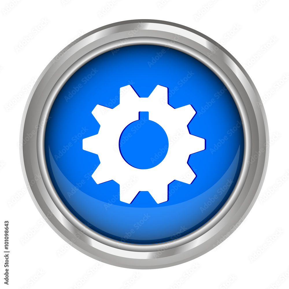 Gear glossy button Gear glossy button