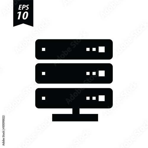 A vector illustration of computer servers