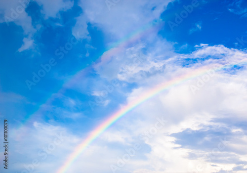 Blue sky with rainbow © prajit48