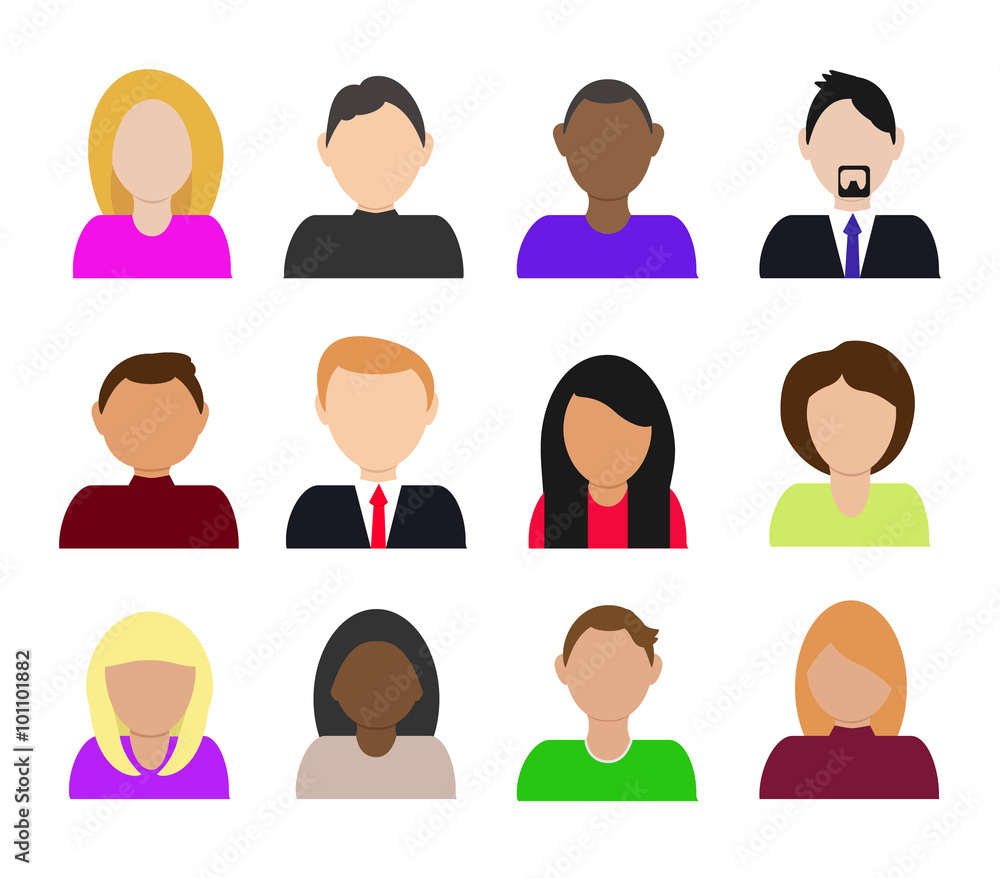 Flat avatar icons Flat avatar icons