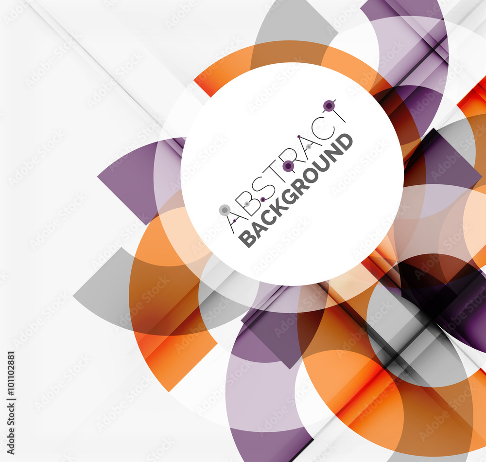 Geometrical vector background, circle shapes Geometrical vector background, circle shapes