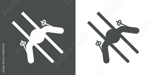Icono plano esqui #2