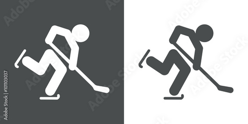 Icono plano hockey hielo #1