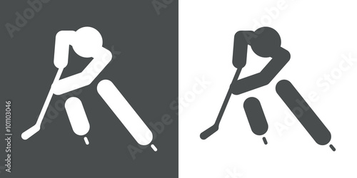 Icono plano hockey hielo #2