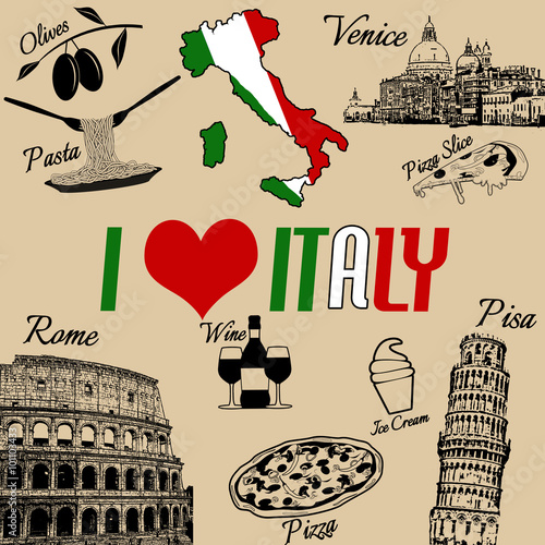 I love Italy background