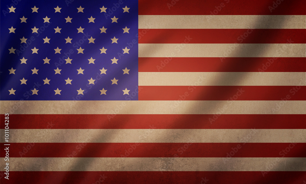 Naklejka premium Flag of United States of America