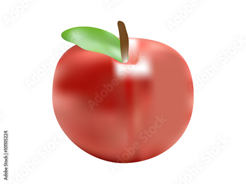 red apple isolated on white background