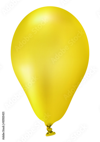 Roter Vektor Ballon - Luftballon freigestellt und isoliert. Yellow Vector Balloon - Isolated on White Background