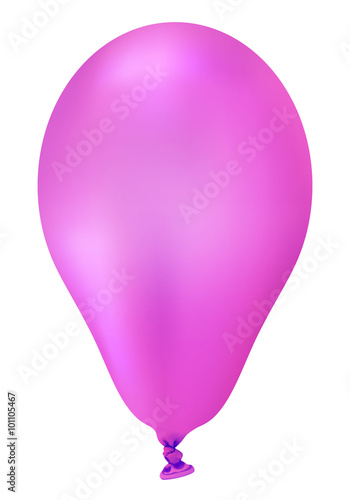 Lila Vektor Ballon - Luftballon freigestellt und isoliert. Violet Vector Balloon - Isolated on White Background