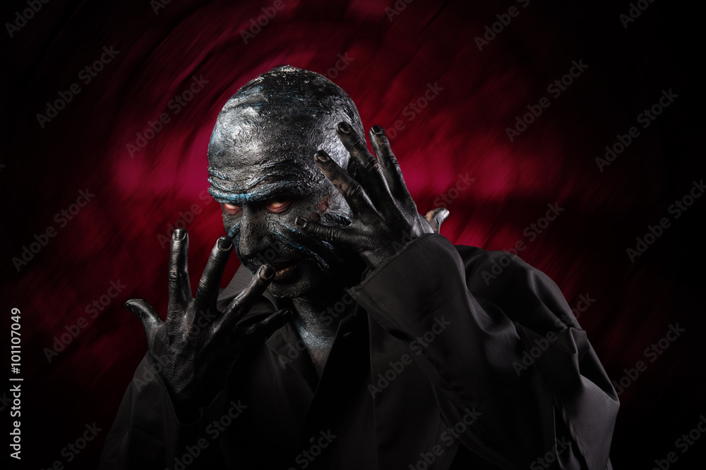 Man in monster makeup Man in monster makeup
