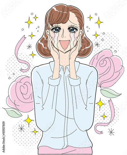 女性　感動