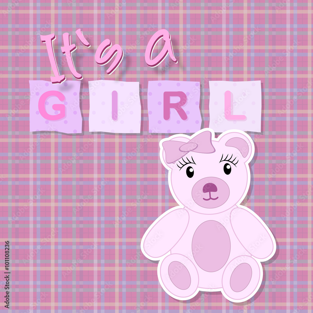 It`s a girl - Teddy - Vektor Grafik It`s a girl - Teddy - Vektor Grafik