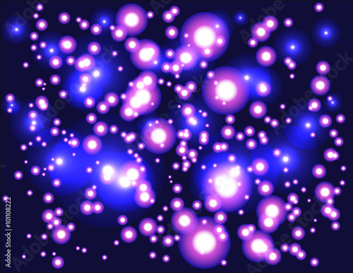 violet sparkle stars in deep blue space background
